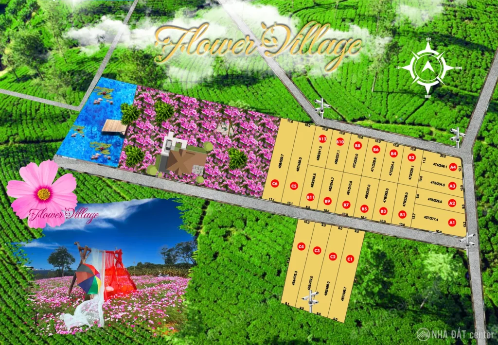 mat bang phan lo lang hoa Flower Village Bao Loc nhadatcentercom