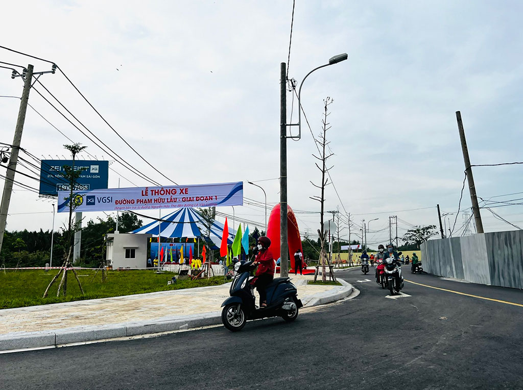 Đường Phạm Hữu Lầu nâng cấp mở rộng kết nối tuyến huyết mạch Nguyễn Hữu Thọ